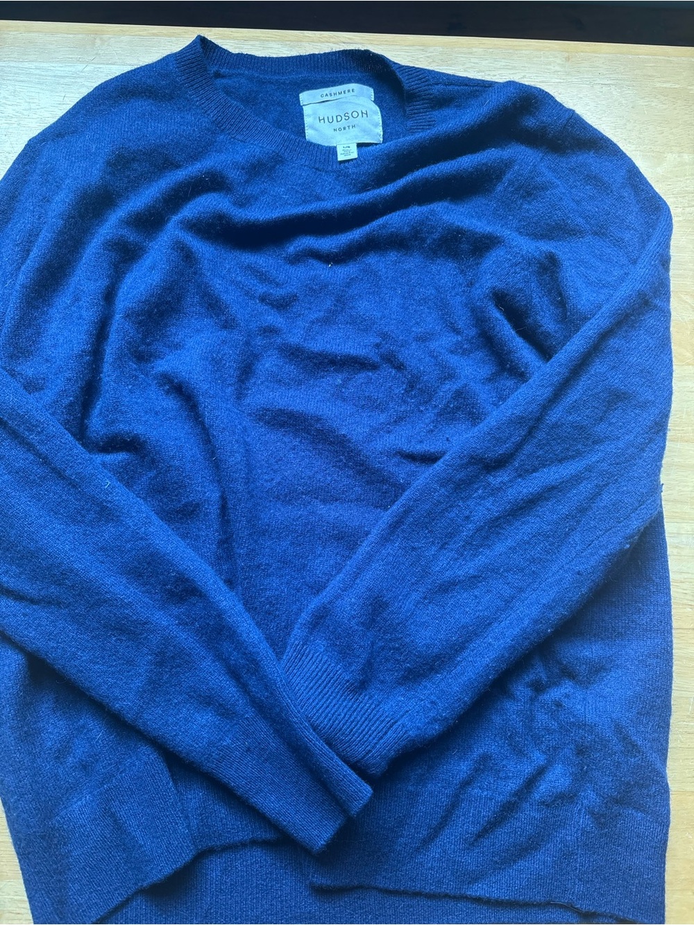 Hudson Jeans Cashmere Crew Neck Sweater - Navy Blue